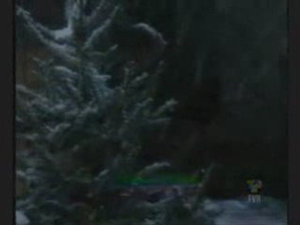 JT jette William dehors qui tombe dans la neige