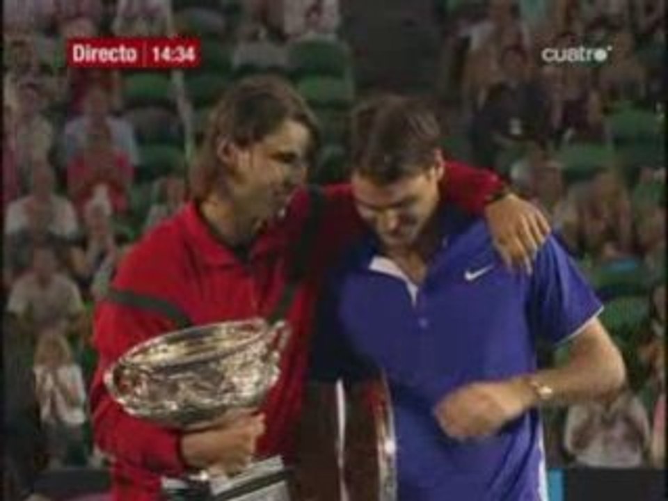 Entrega de trofeos de la final del Open de Australia