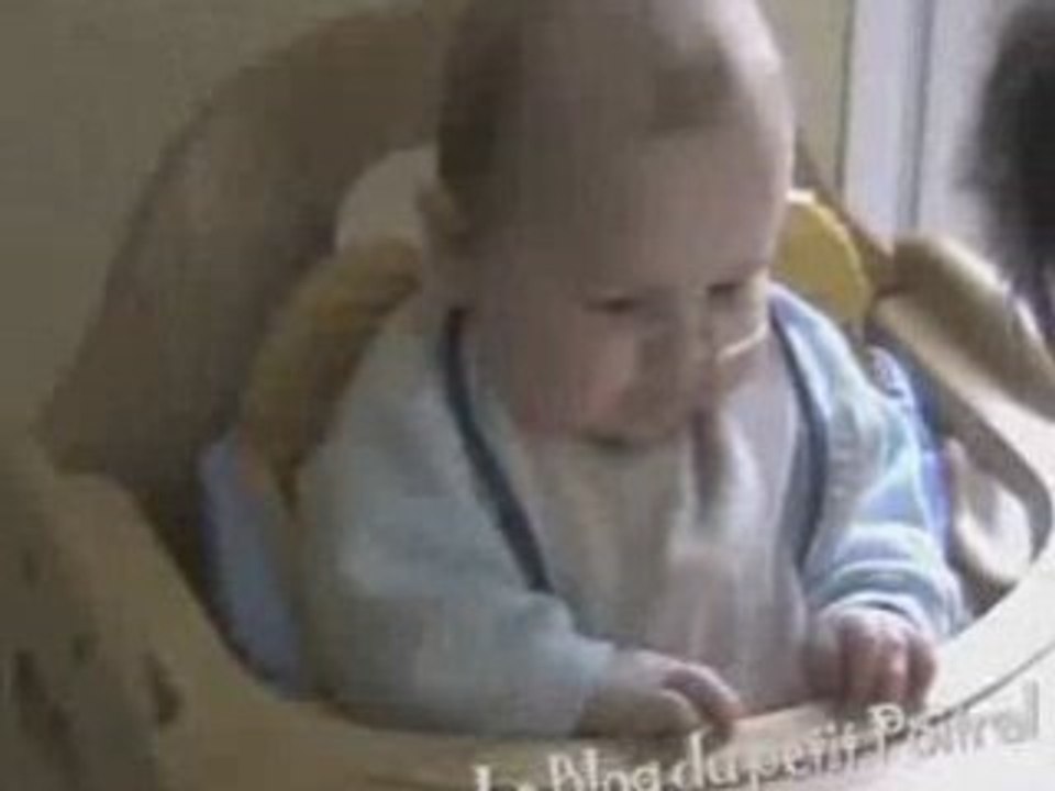 compote dans la nouvelle chaise haute