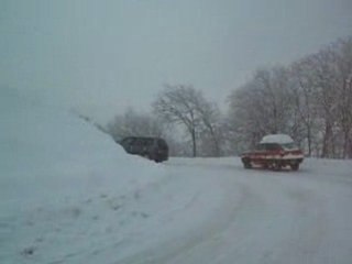 Départ sous la neige