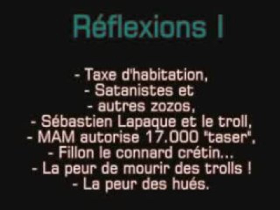 Le libre penseur Réflexions 1