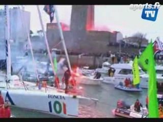Vendée Globe : l'arrivée de Michel Desjoyeaux sur sports.fr