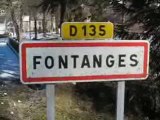 Fontanges : entrée de commune D 135