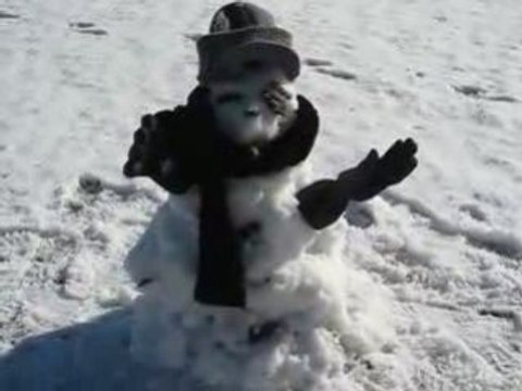 Fontanges : sympathique bonhomme de neige