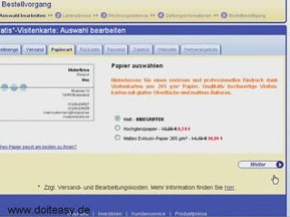 Vistaprint Bestellung mit Videoanleitung