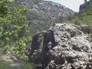 Accident rocher saut !!! Gégé le Guedin !!!!