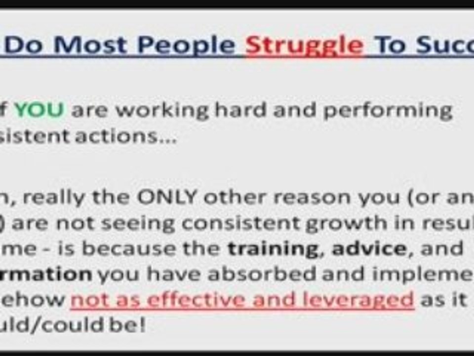 FREE Training - Why Network Marketing Reps STRUGGLE in MLM!