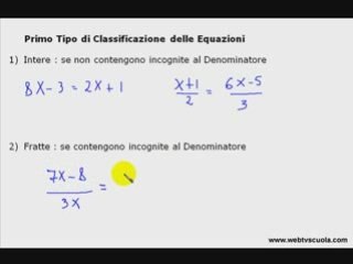 Matematica: Esercizi Equazioni di Primo Grado (Videolezioni)