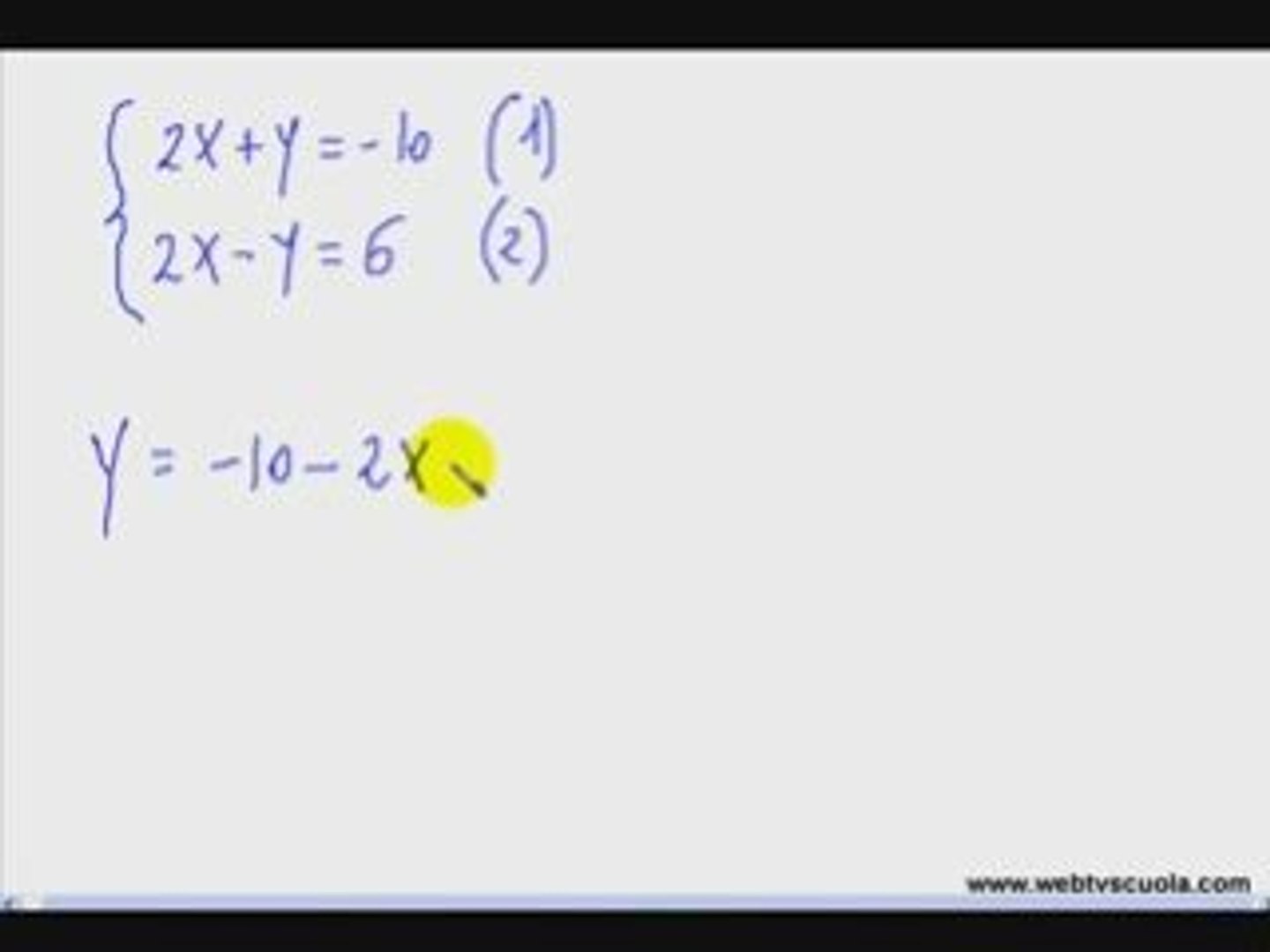 Matematica: Esercizi Metodo Sostituzione - Sistemi Equazioni - Video  Dailymotion