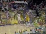 NBA Gerald Wallace makes a flying swat on Brandon Rush's lay