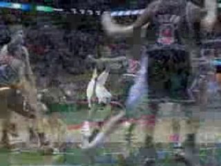 NBA Keith Bogans dives and makes the pass from the floor to