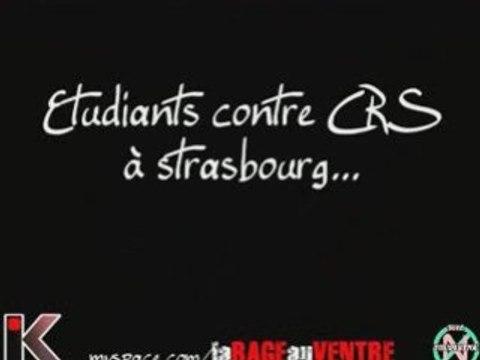 Etudiants contre CRS à strasbourg !!