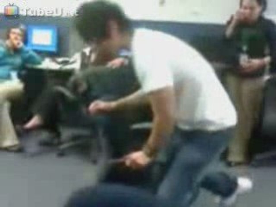 Faceplant after a chair-jump