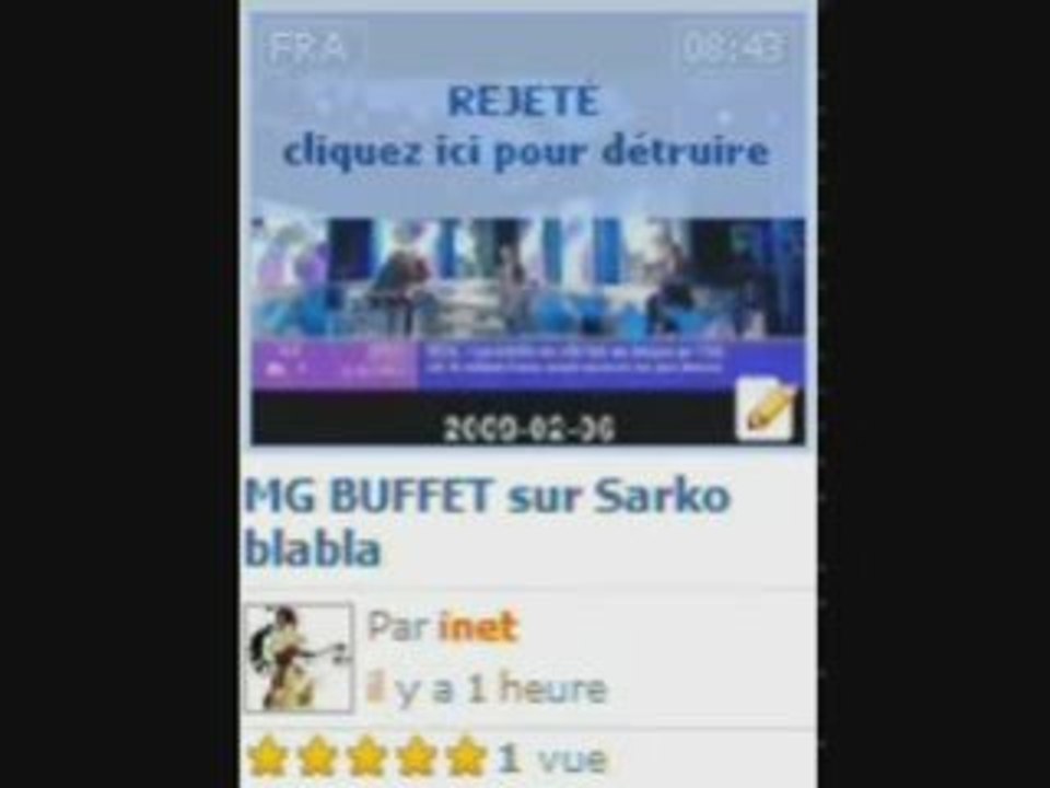 Censure - MG BUFFET sur Sarko blabla