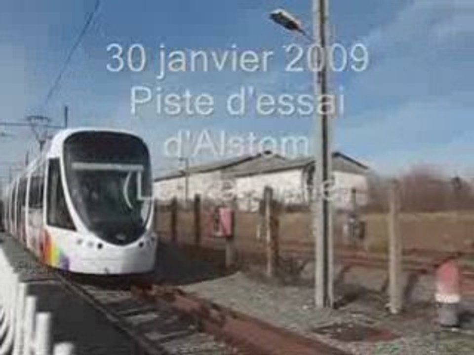 Essai première rame Tramway d'Angers