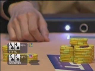 Poker EPT 1 Monte Carlo Stevik_wins_pot_pre_flop_vs_Schaefer