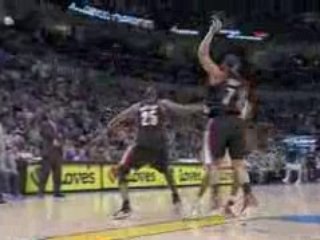 NBA Jeff Green uses the reverse dunk for the two points.
