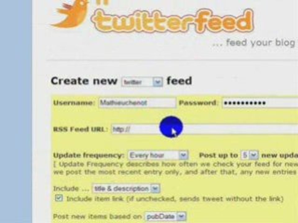 TwitterFeed - mettez à jour vos flux RSS automatiquement