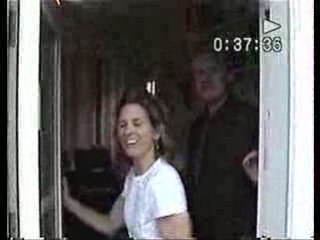 "NO, I DON'T HAVE A BRA ON !" she yelled, as if we cared