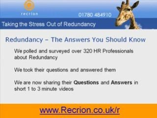 Dismissal Procedure Redundancy - Receive Complementary Video