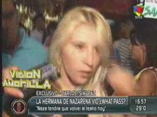 La Hermana de NazarenaVelez fue a ver What Pass Carlos Pass