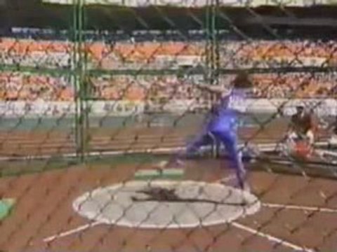 Athlé lancer disque féminin finale JO Séoul 1988