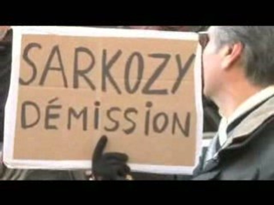 "Sarkozy, démission!" Paris, 29 janvier 2009