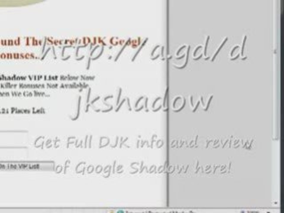Google Shadow | DJK Shadow | Review Download Bonuses
