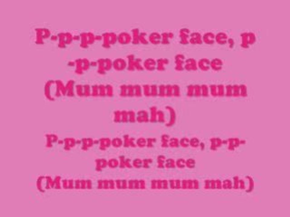 Poker face karaoke lady gaga