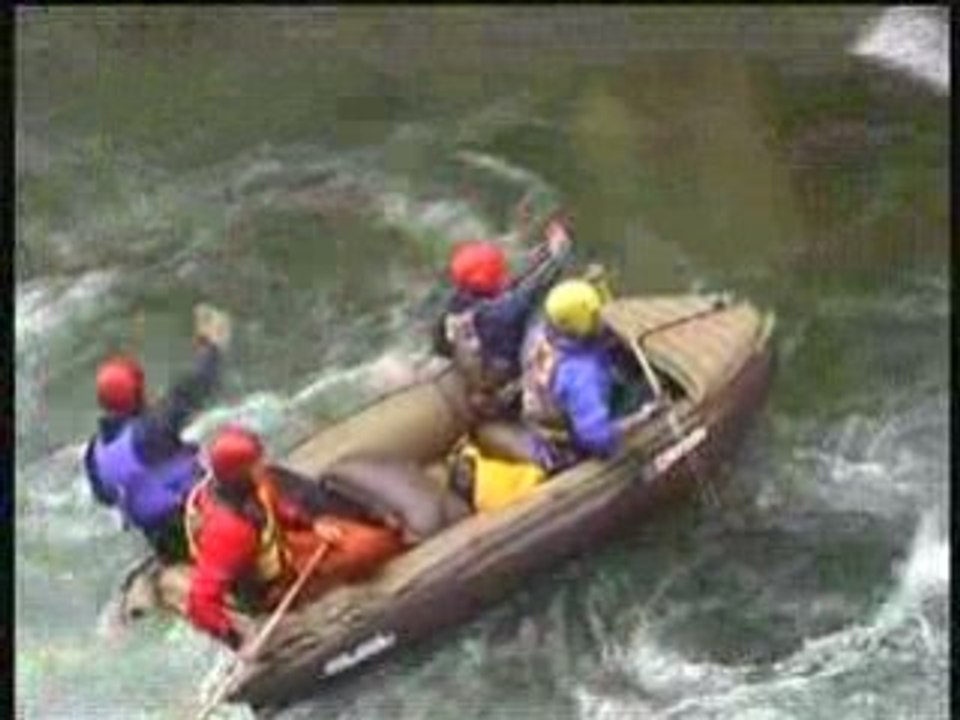 Próchno w kajaku - rzeka Lieser Austria