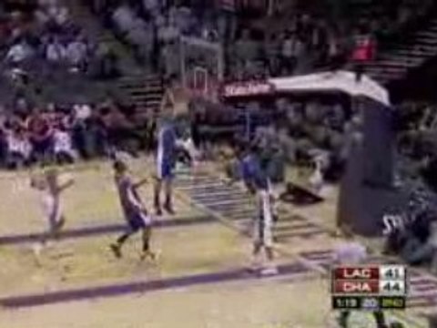 NBA Baron Davis with a wonderful pass to rookie Eric Gordon