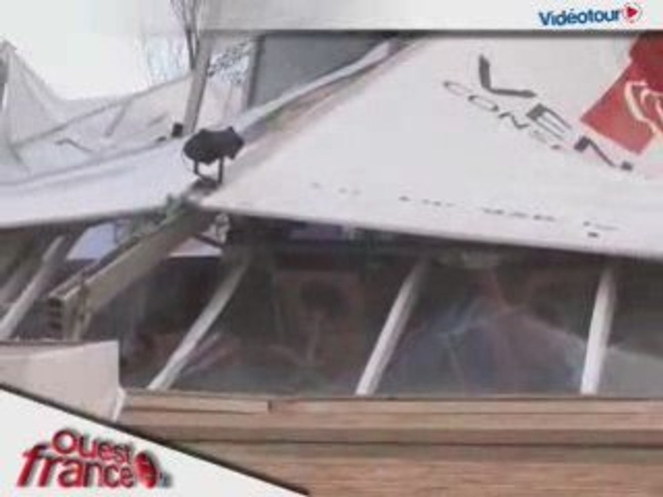 Tempête sur le village du Vendée Globe