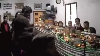 PEPE TRENES DE ALGODONALES - Maqueta de trenes y visita de los niños del colegio.