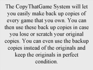 Make Back Up Copies Of Your Games