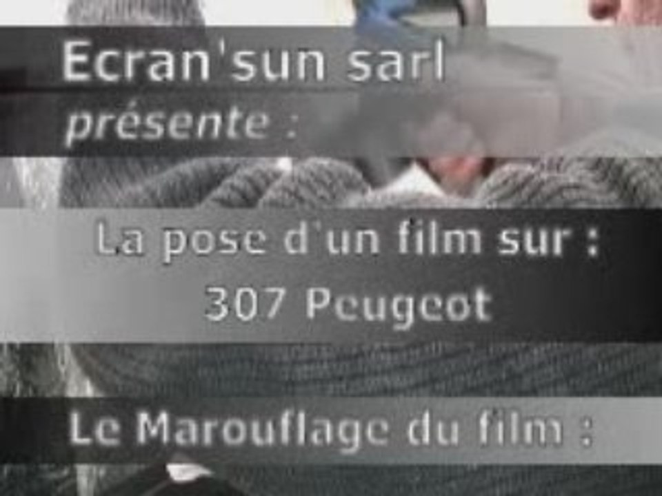 Pose de film sur Peugeot 307 : Marouflage