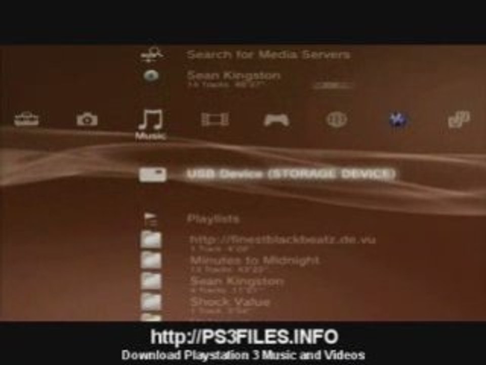 PS3 import music