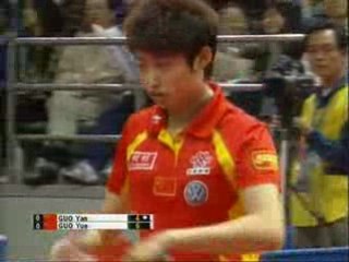 Finale dames Pro Tour de Macao : GUO Yan vs GUO Yue