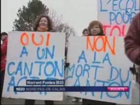 Manifestation du 7 Février 2009 à Norrent-Fontes (France3) 2