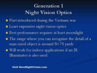 Night Vision Glasses – 1st Generation Information