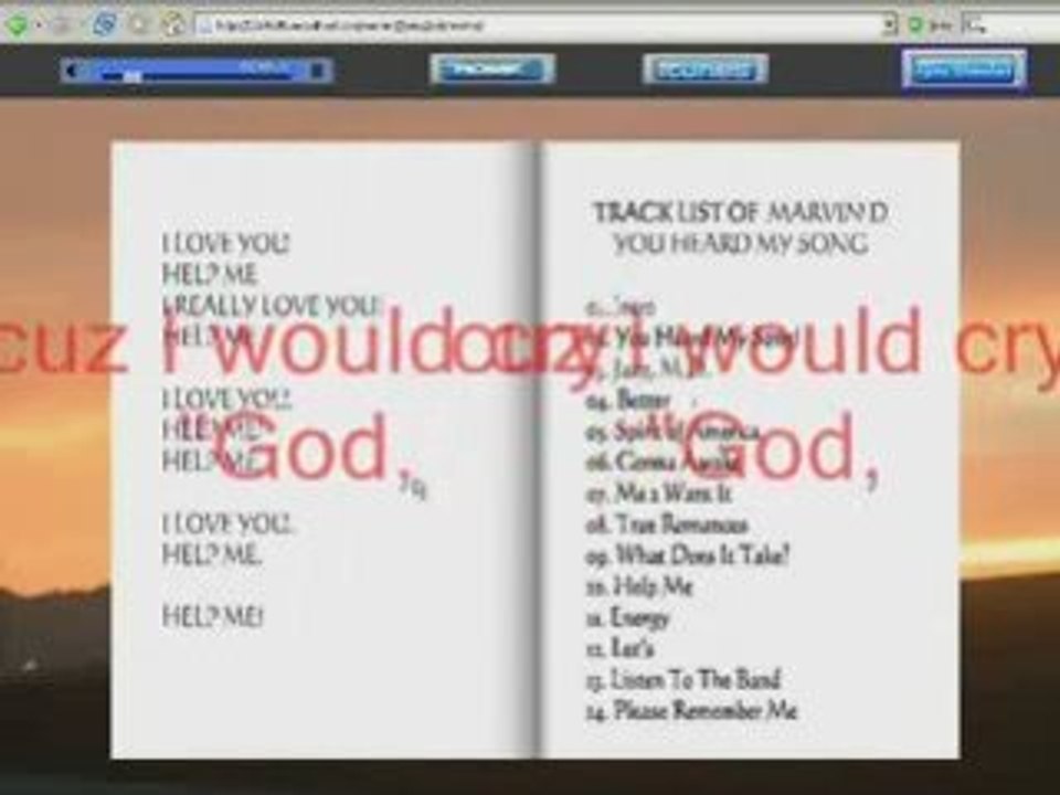 ORIGINAL SONG HELP ME by MARVIN D