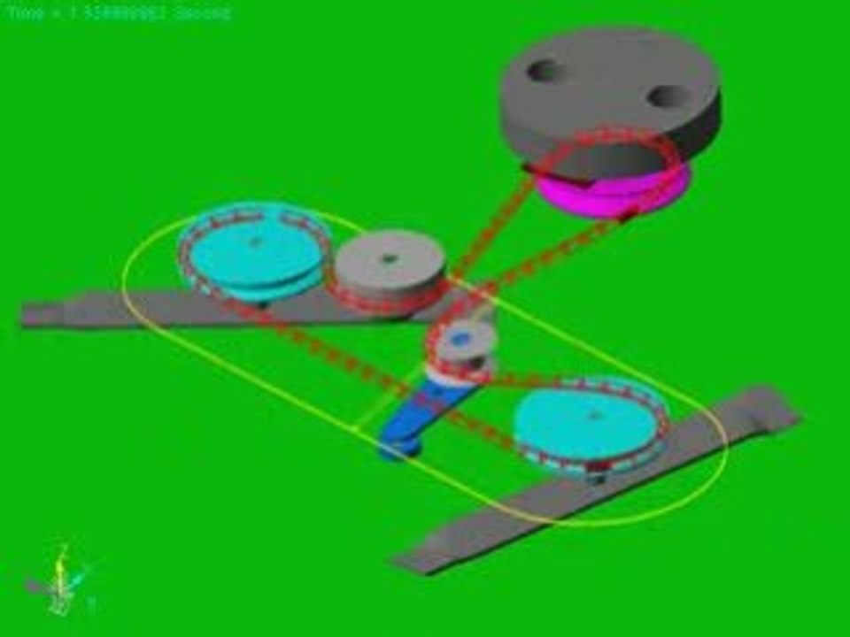 RecurDyn Simulation of Lawn Mower Belt