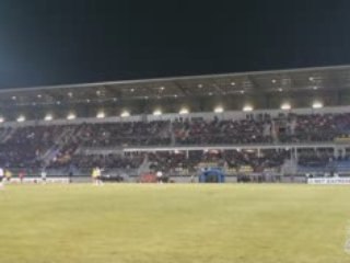 Les nouvelles tribunes du stade Jean Laville à Gueugnon