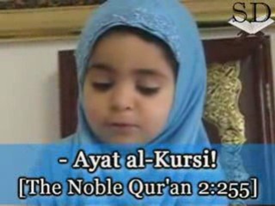 Two year old girl replying to questions on Islam