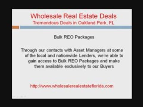 Oakland Park Wholesale Real Estate Deals