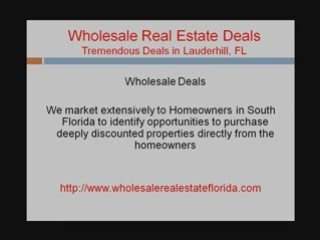 Lauderhill wholesale real estate deals