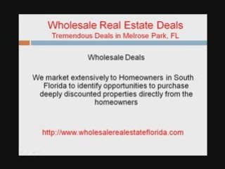 Melrose Park wholesale real estate deals