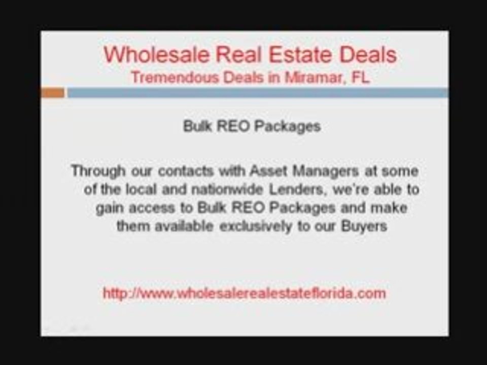 Miramar wholesale real estate deals