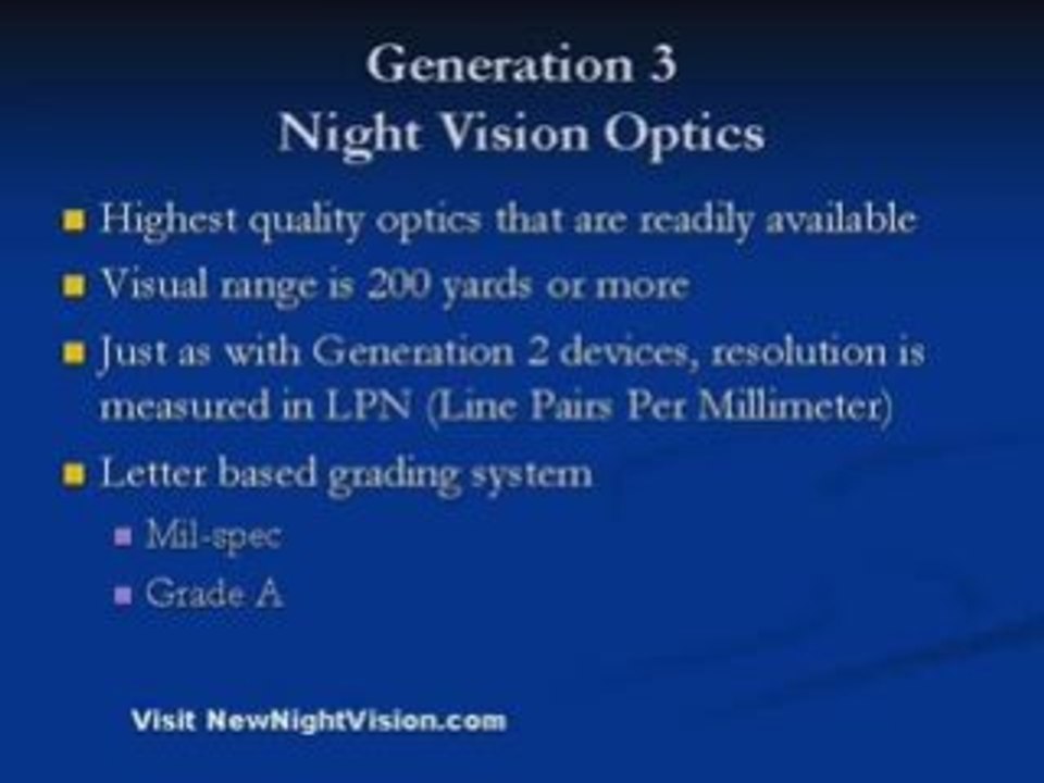 Night Vision Glasses – Gen 3 Information