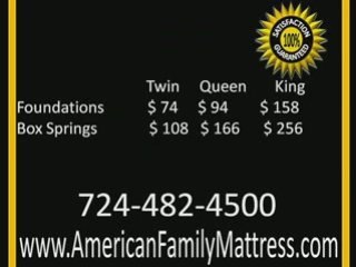 Boxspring & Mattress Sale 724-482-4500 Pittsburgh Pa Area!