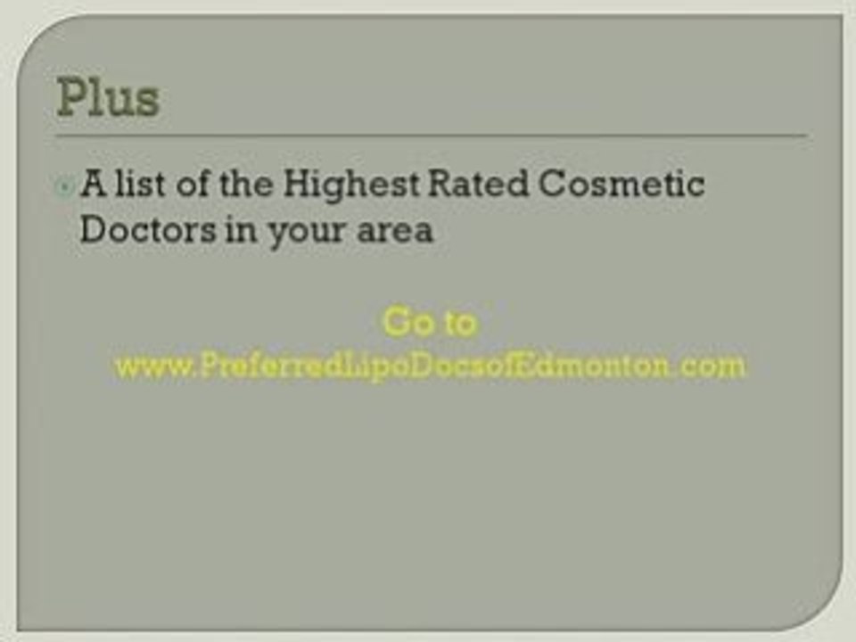 How To Find A Great Edmonton Liposculpture Doctor